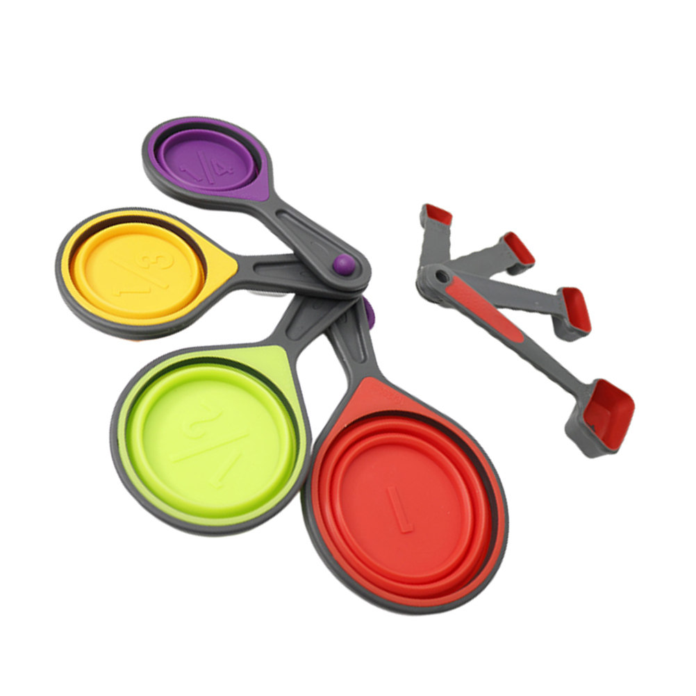 Baking (Kitchen Ingredient) - 8-Piece Silicone Measuring Spoons Set Premium