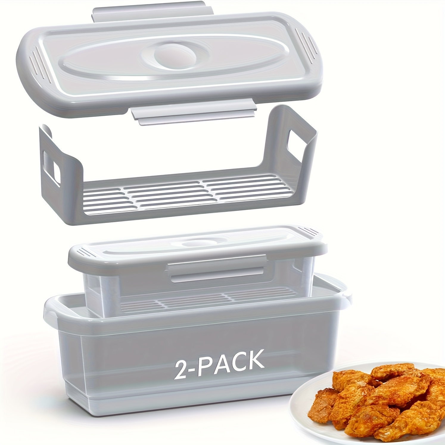 Kitchen Baking Mess - Reusable Breading Shaker Box Mess-Free Bread