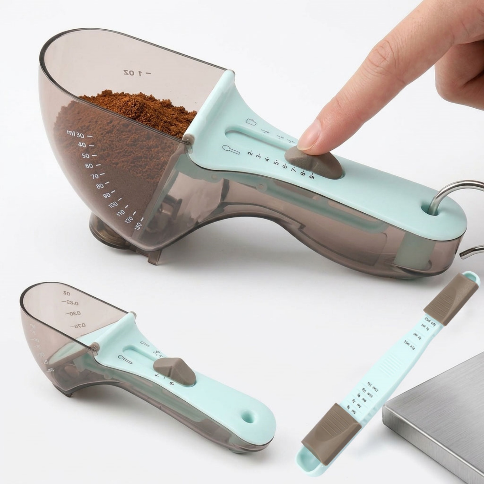 Kitchen Baking Scale - 3Pcs Measuring Spoon Set Adjustable Baking
