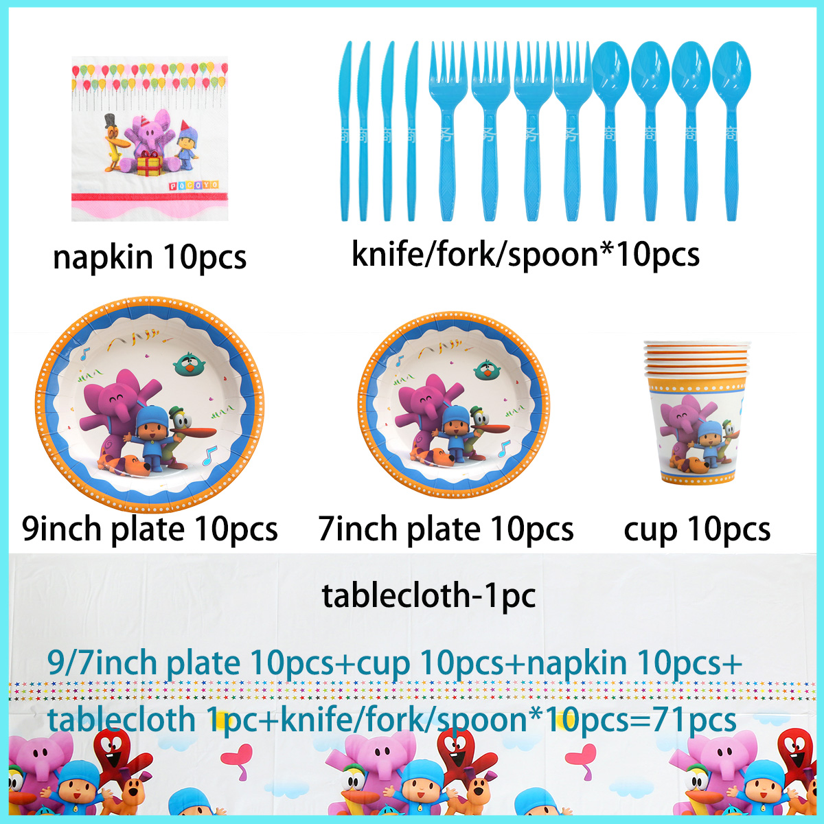 Blue&Pocoyoing Birthday Party  - đánh giá và giá Cake Board Round
