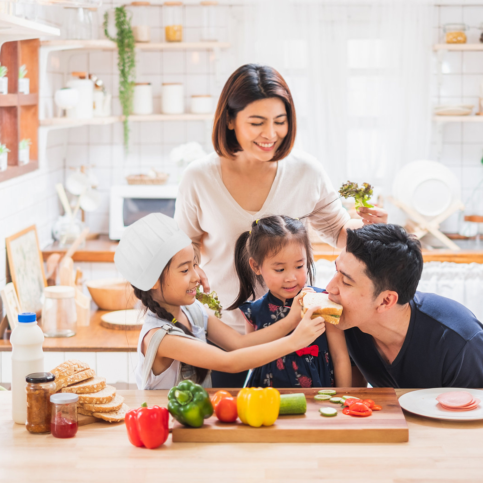 15Pcs Disposable Kids Chef Hat - đánh giá và giá Baking In Kitchen