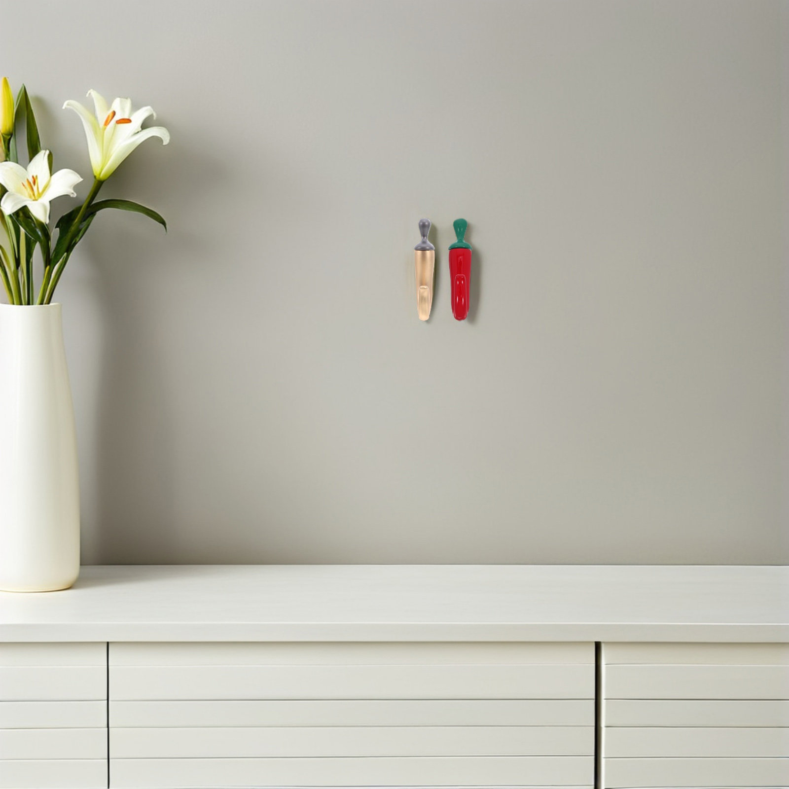 2Pcs Chili Pepper Shaped Wall  - đánh giá và giá Kitchen Utensils