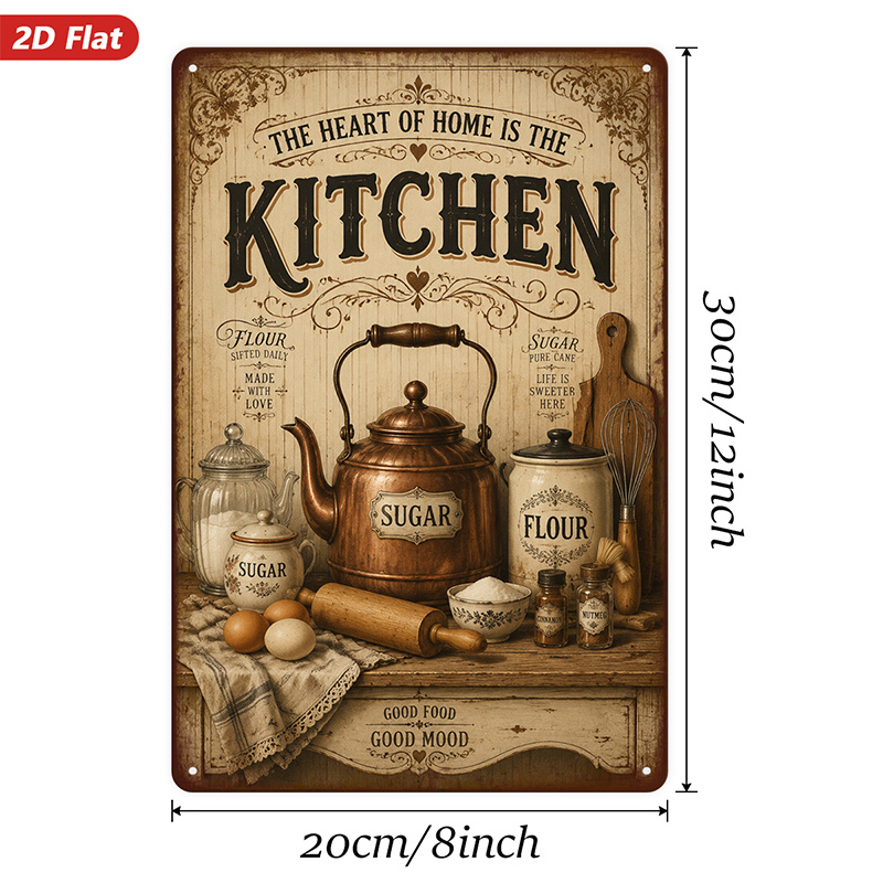 2D Flat Vintage Kitchen Metal  - đánh giá và giá Baking In Kitchen