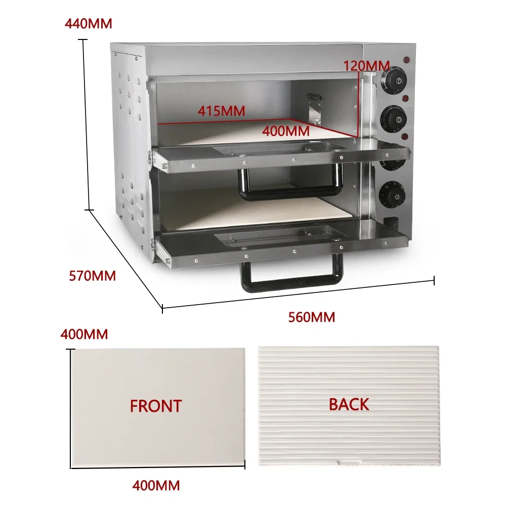 HomeWise Commercial Double Lay - đánh giá và giá Commercial Kitchen Baking Oven