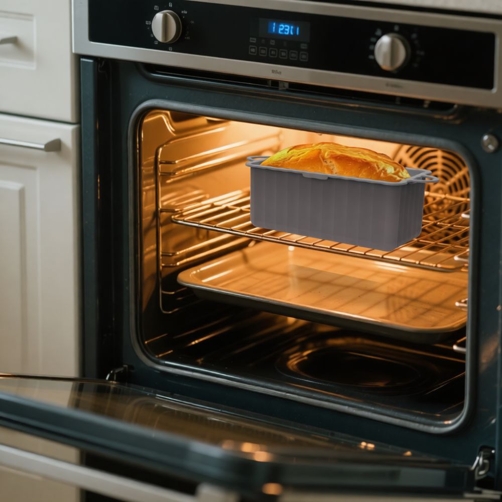 Silicone Bread Pan Rectangular - đánh giá và giá Kitchen Essentials Baking Tray