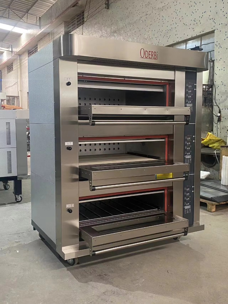 Customized Commercial 3 Deck 6 - đánh giá và giá Commercial Kitchen Baking Oven
