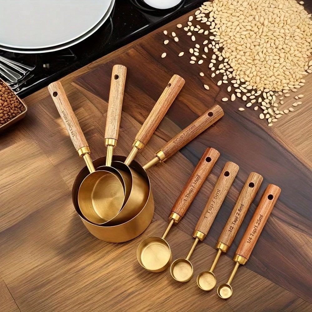 8 Piece Stainless Steel Measur - đánh giá và giá Baking (Kitchen Ingredient)