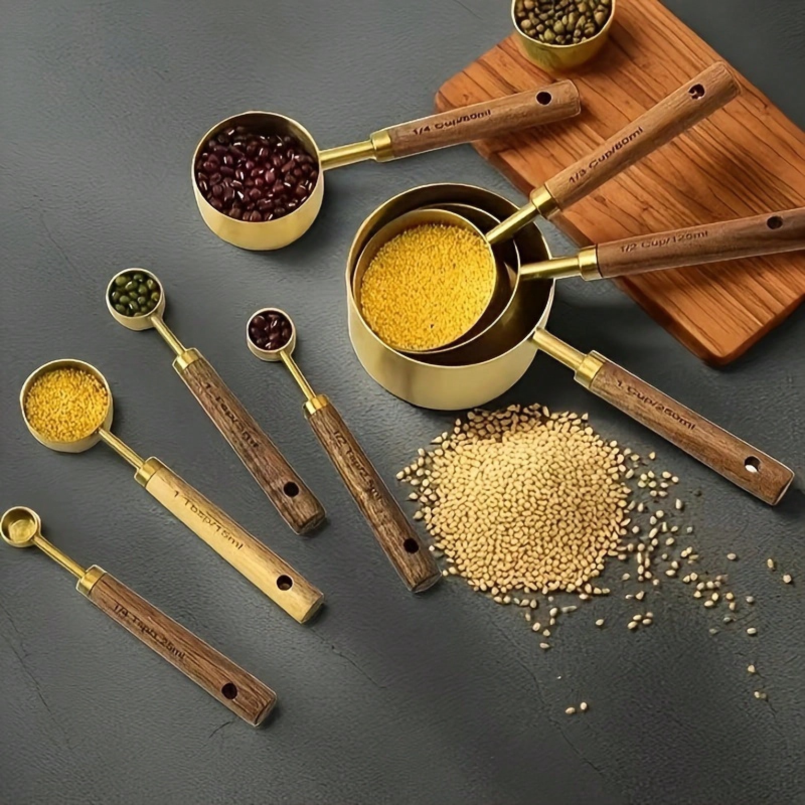 8 Piece Stainless Steel Measur - đánh giá và giá Baking (Kitchen Ingredient)