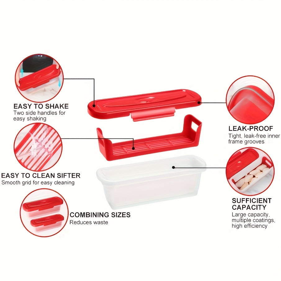 No-Mess Breading Container Sha - đánh giá và giá Kitchen Baking Mess