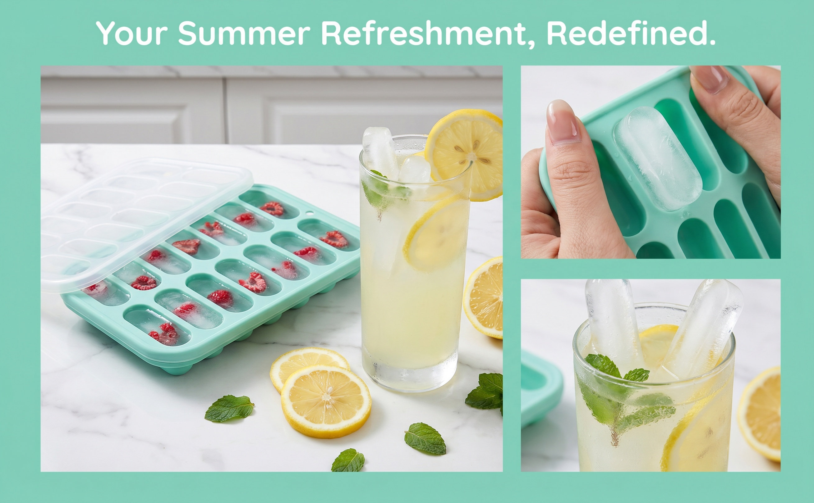 Ice Cube Tray Silicone Mold Ta - đánh giá và giá Kitchen Essentials Baking Tray